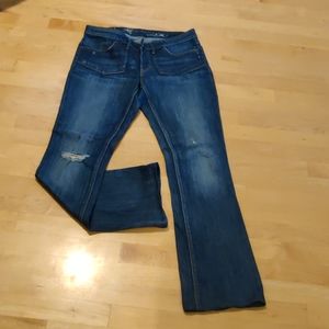 Distressed Levi's jeans